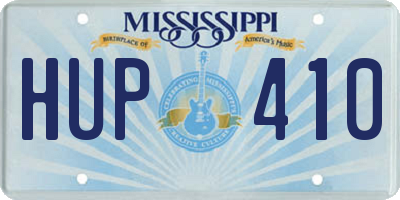 MS license plate HUP410