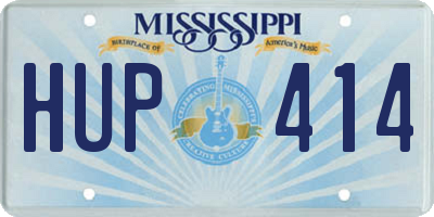 MS license plate HUP414