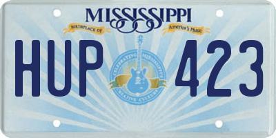 MS license plate HUP423