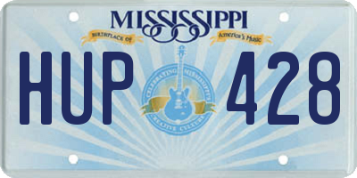 MS license plate HUP428