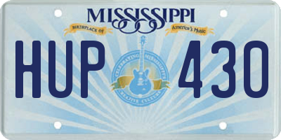 MS license plate HUP430
