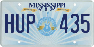 MS license plate HUP435
