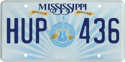 MS license plate HUP436