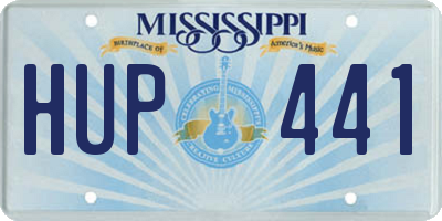 MS license plate HUP441