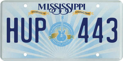 MS license plate HUP443