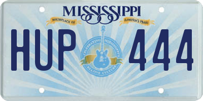 MS license plate HUP444