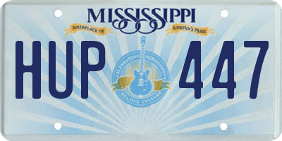 MS license plate HUP447