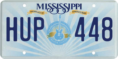 MS license plate HUP448