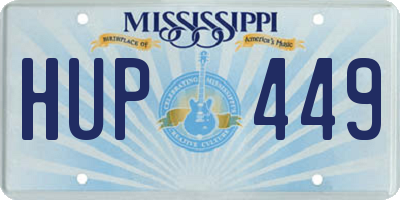 MS license plate HUP449