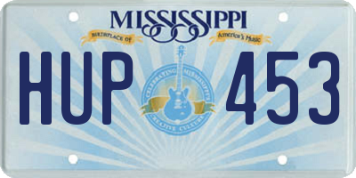 MS license plate HUP453