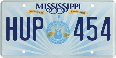 MS license plate HUP454