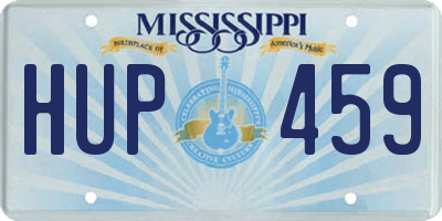 MS license plate HUP459