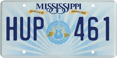 MS license plate HUP461