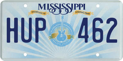 MS license plate HUP462