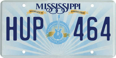 MS license plate HUP464