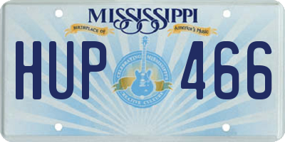 MS license plate HUP466