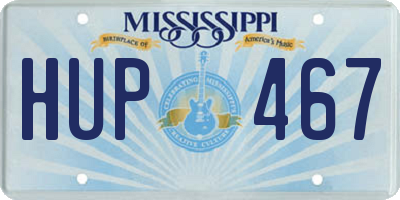 MS license plate HUP467
