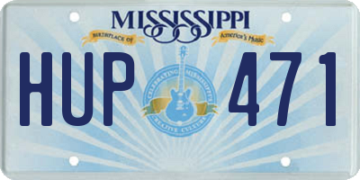 MS license plate HUP471