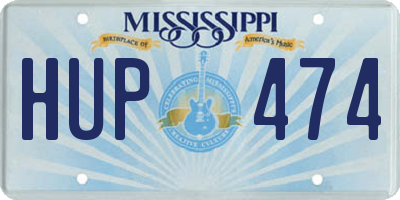 MS license plate HUP474