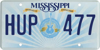 MS license plate HUP477