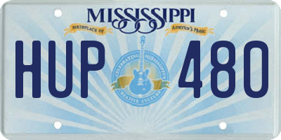MS license plate HUP480