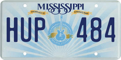 MS license plate HUP484