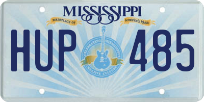 MS license plate HUP485