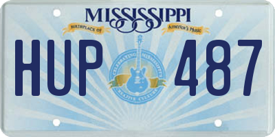 MS license plate HUP487