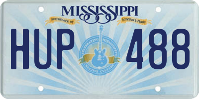 MS license plate HUP488