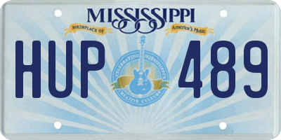 MS license plate HUP489