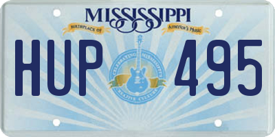 MS license plate HUP495