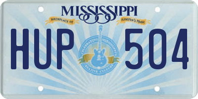 MS license plate HUP504