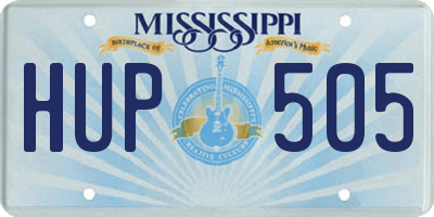 MS license plate HUP505