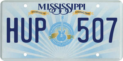 MS license plate HUP507