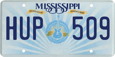 MS license plate HUP509