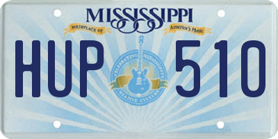 MS license plate HUP510