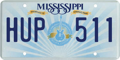 MS license plate HUP511