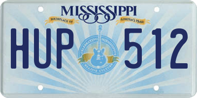 MS license plate HUP512