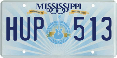 MS license plate HUP513