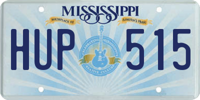 MS license plate HUP515