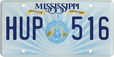 MS license plate HUP516
