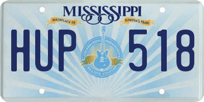 MS license plate HUP518