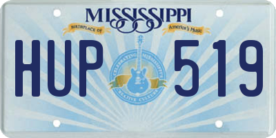 MS license plate HUP519