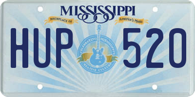 MS license plate HUP520