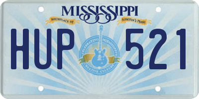 MS license plate HUP521