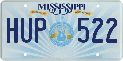 MS license plate HUP522