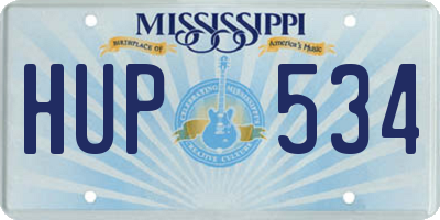 MS license plate HUP534