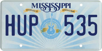 MS license plate HUP535
