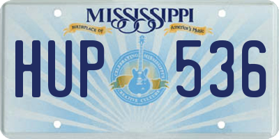 MS license plate HUP536