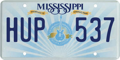 MS license plate HUP537